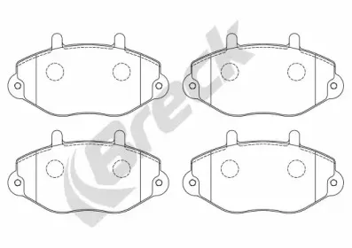 21469 00 701 00 BRECK Комплект тормозных колодок, дисковый тормоз